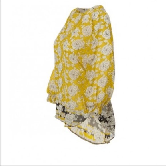 CAbi 5713 Yellow Gather Blouse Size Medium EUC - Picture 3 of 10